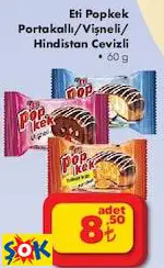 ETİ POPKEK PORTAKALLI/VİŞNELİ/HİNDİSTAN CEVİZLİ 60 G
